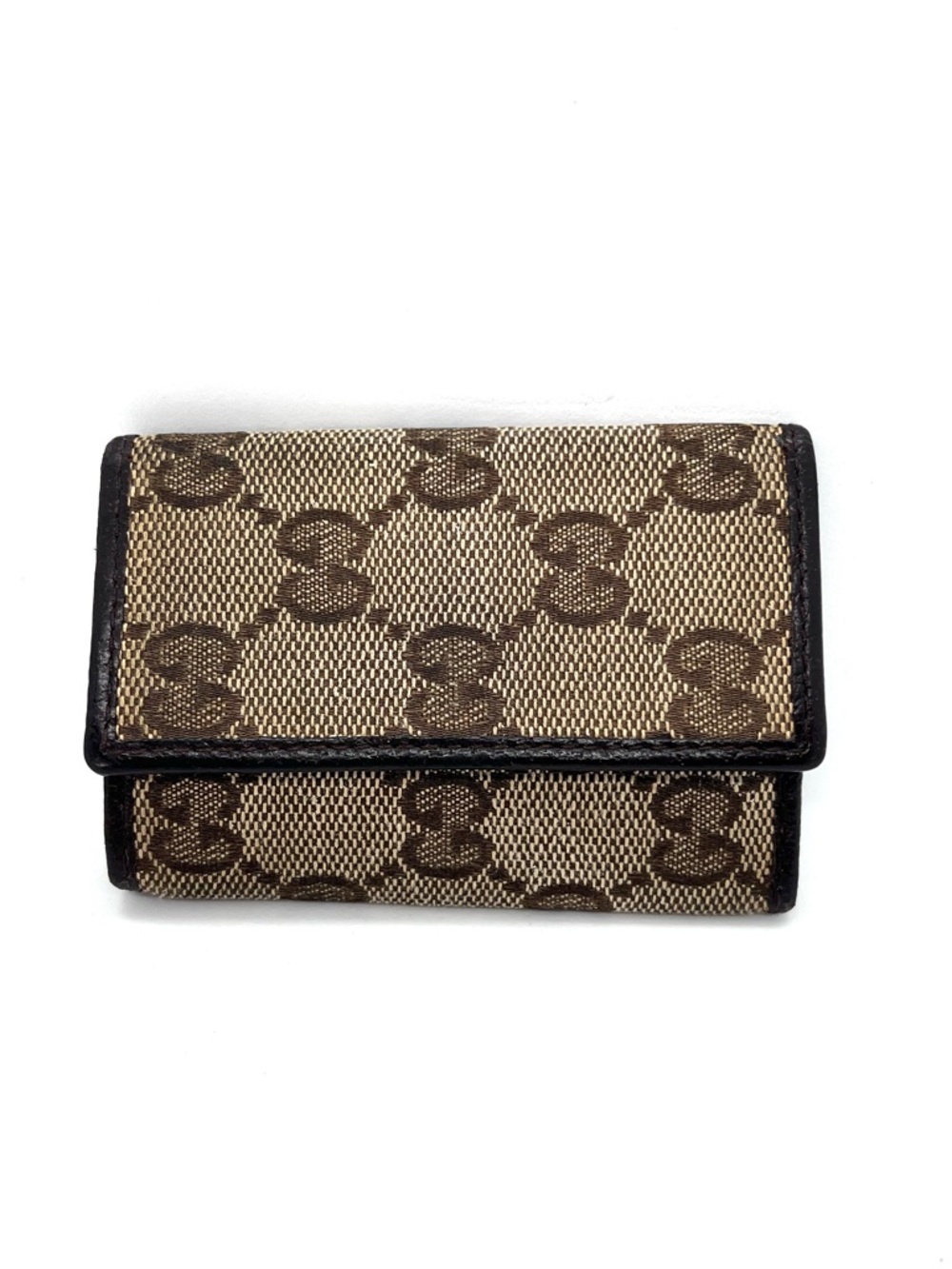 Gucci GG Canvas 6 Ring Key Holder Wallet Monogram w/3 Hooks + Ring GUC - Picture 2 of 16